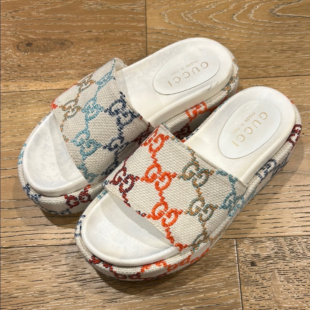 Gucci Multicolor Slide Sandals